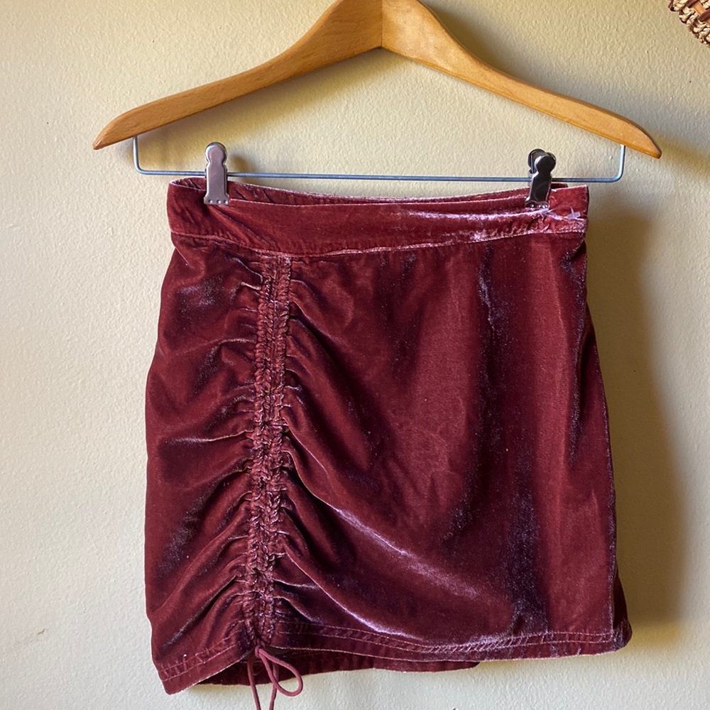 Free People Velvet Mini Skirt sz 0 nwot